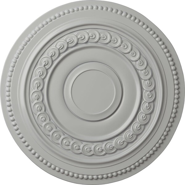 Ekena Millwork Oldham Ceiling Medallion (Fits Canopies up to 8 5/8"), Hand-Painted Frost, 18"OD x 1 1/4"P CM18OLFRF - main